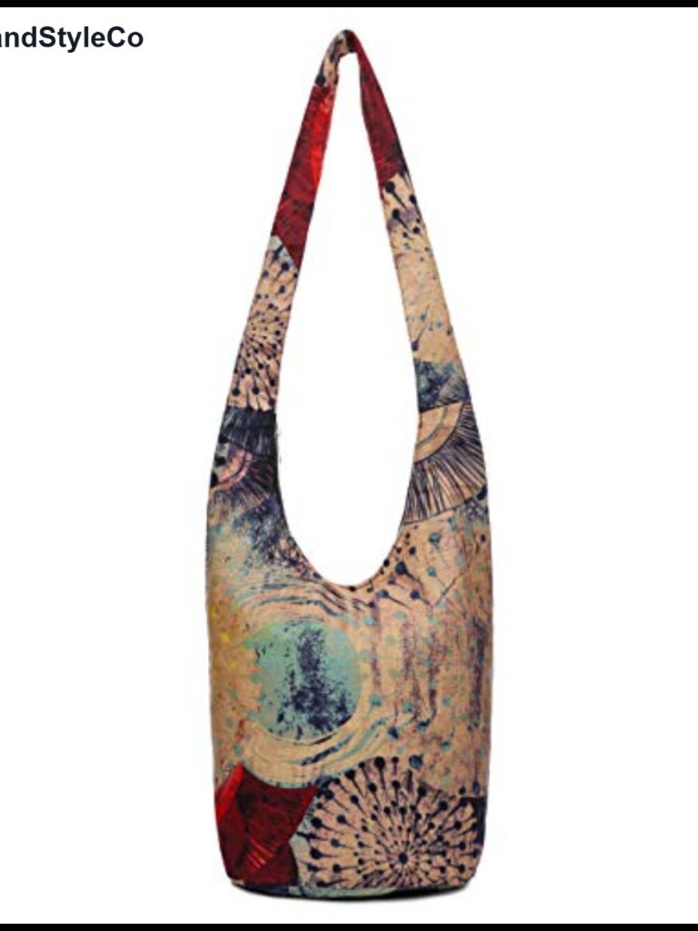 Canvas Hippie Crossbody Bag Boho Animal Print Hobo Shoulder Bag Large